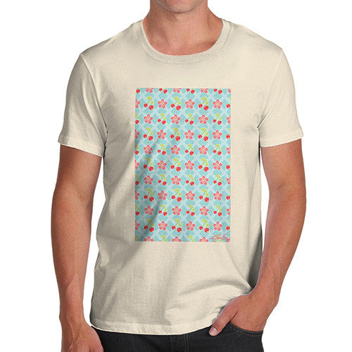 Men's Cherry Blossom Pattern T-Shirt
