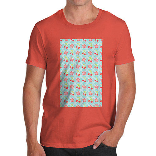 Men's Cherry Blossom Pattern T-Shirt