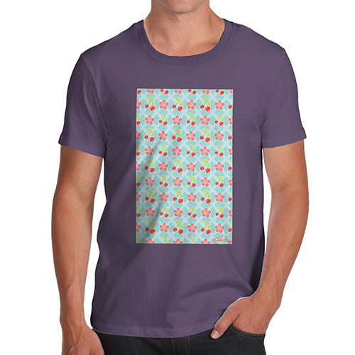 Men's Cherry Blossom Pattern T-Shirt