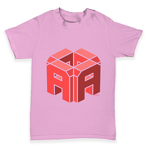3D Alphabet Letter A Baby Toddler T-Shirt