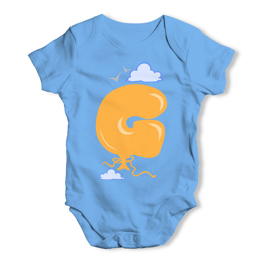 Balloon Letter G Baby Grow Bodysuit