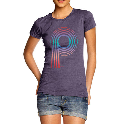 Women's Monogram Letter P T-Shirt