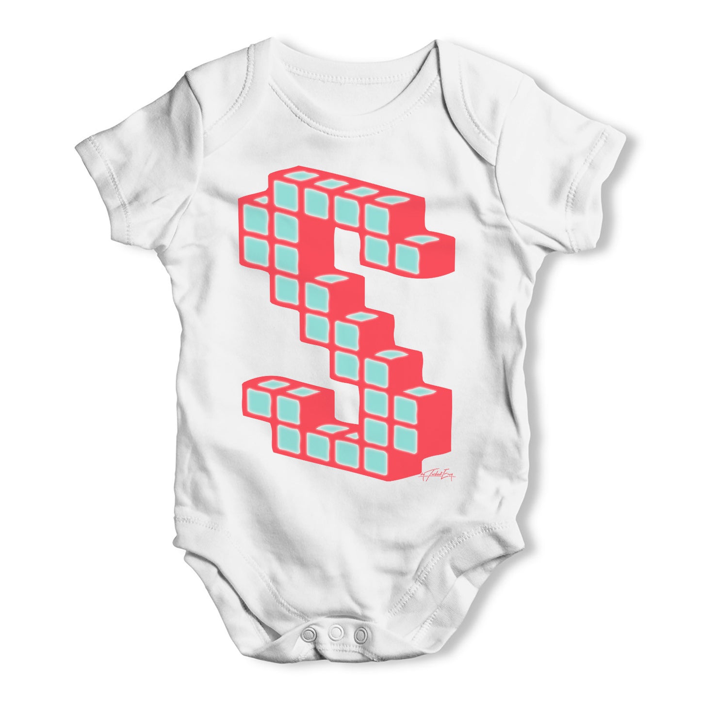 Block Letter S Baby Grow Bodysuit