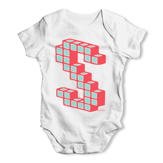 Block Letter S Baby Grow Bodysuit