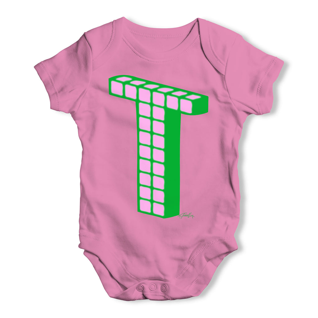 Alphabet Letter T Baby Grow Bodysuit