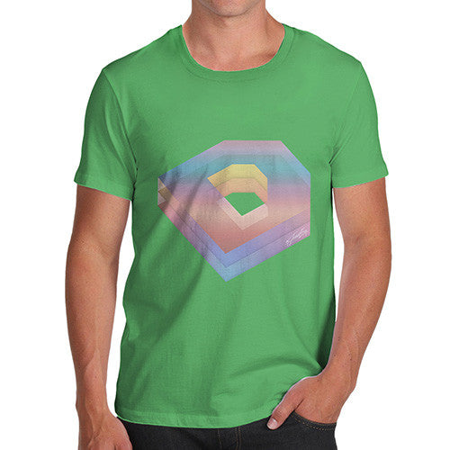 Men's Colorful Monogram Letter D T-Shirt