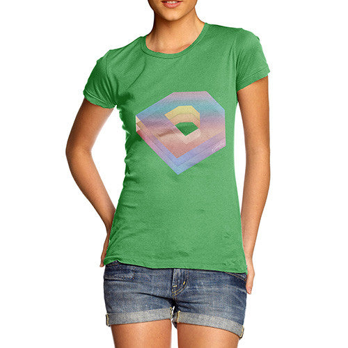 Women's Colorful Monogram Letter D T-Shirt