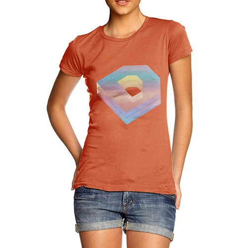 Women's Colorful Monogram Letter D T-Shirt