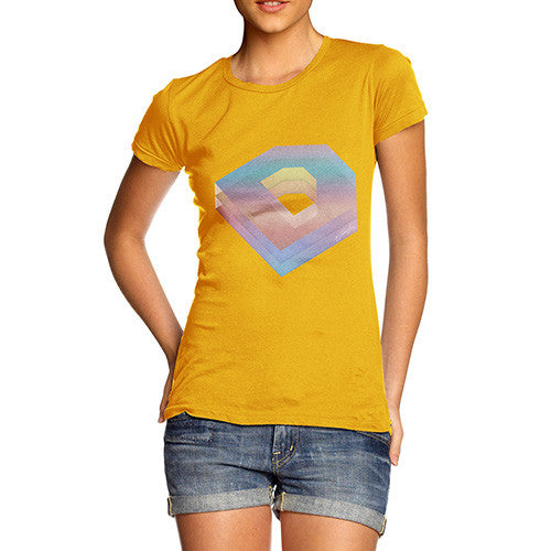 Women's Colorful Monogram Letter D T-Shirt