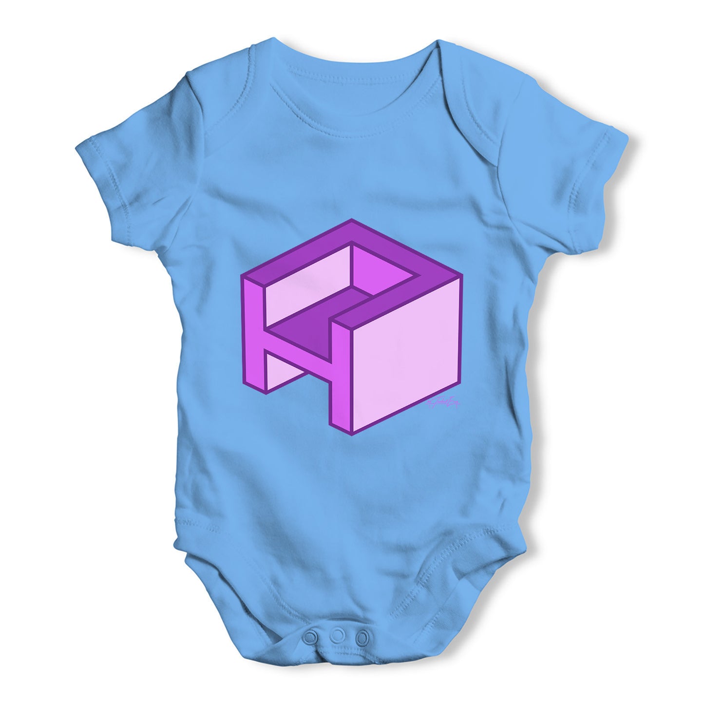 3D Alphabet Letter C Baby Grow Bodysuit