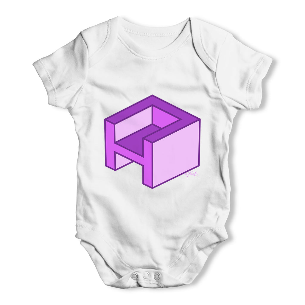 3D Alphabet Letter C Baby Grow Bodysuit