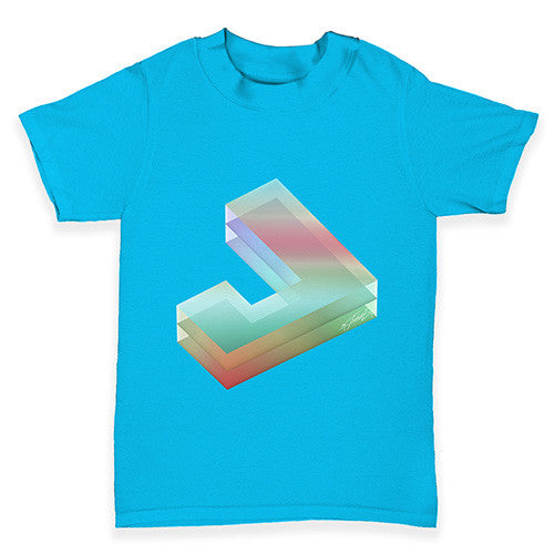 3D Alphabet Letter J Baby Toddler T-Shirt