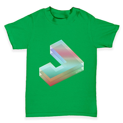 3D Alphabet Letter J Baby Toddler T-Shirt