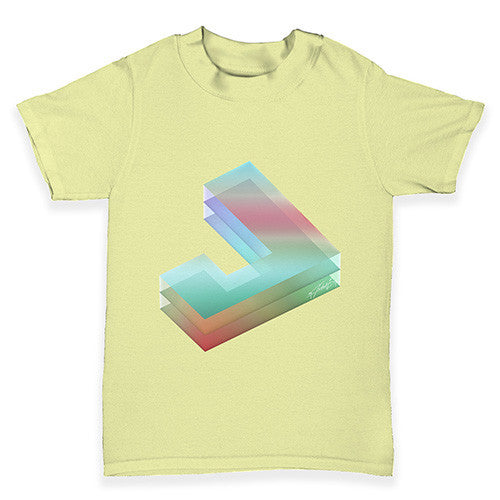 3D Alphabet Letter J Baby Toddler T-Shirt