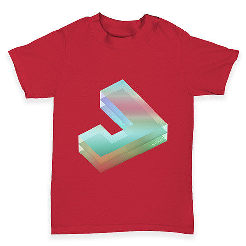 3D Alphabet Letter J Baby Toddler T-Shirt