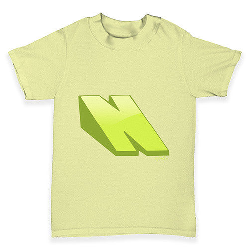 3D Alphabet Letter N Baby Toddler T-Shirt