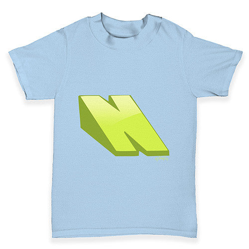 3D Alphabet Letter N Baby Toddler T-Shirt