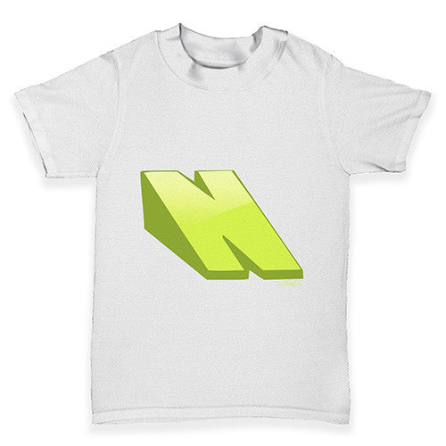 3D Alphabet Letter N Baby Toddler T-Shirt