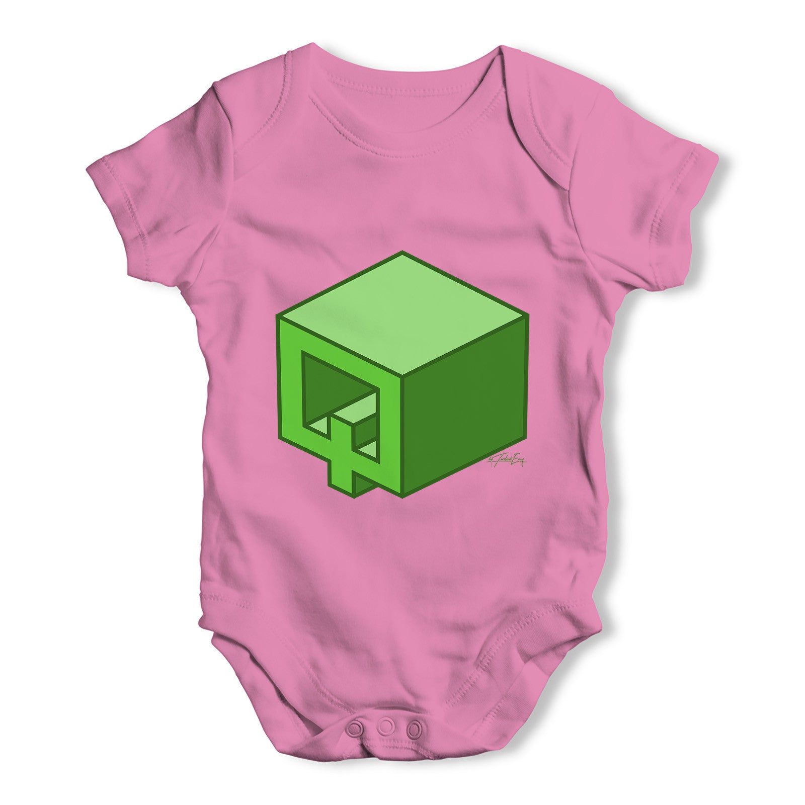 3D Alphabet Letter Q Baby Grow Bodysuit