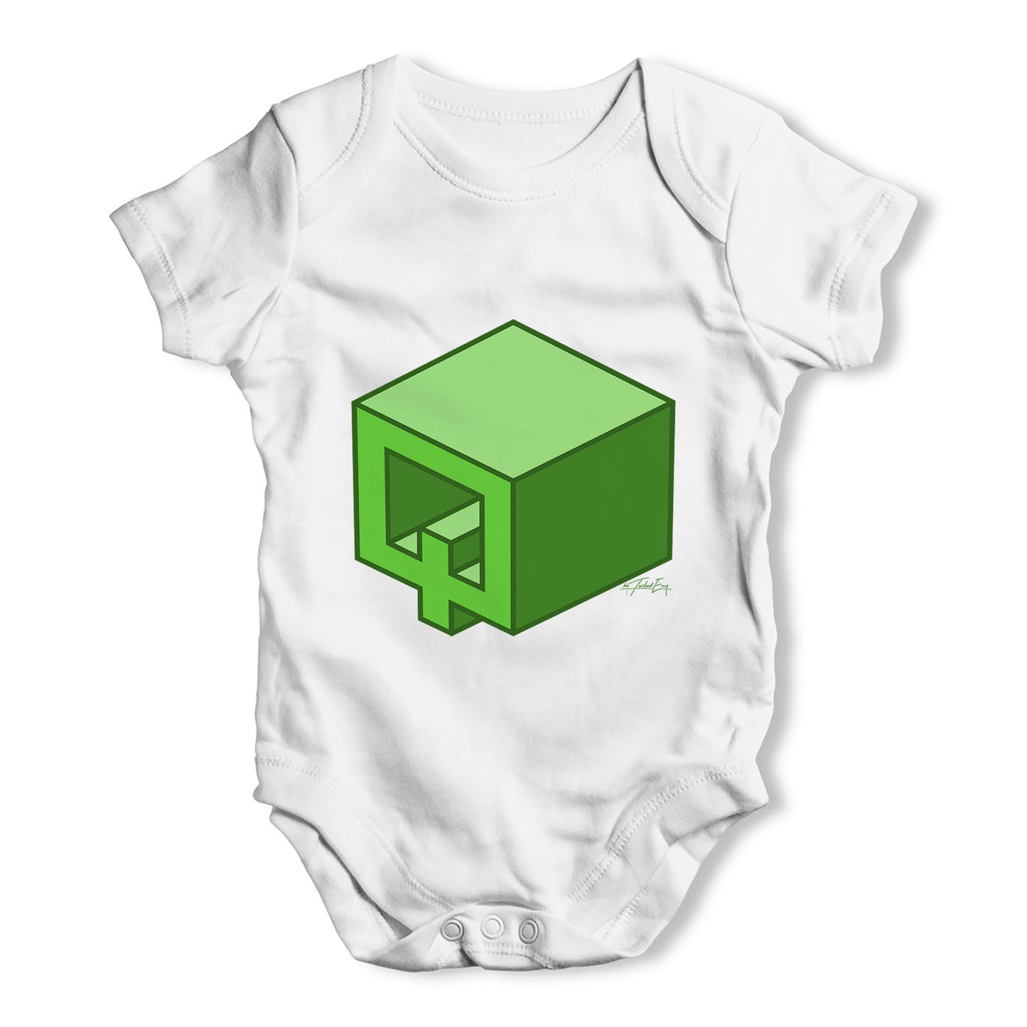 3D Alphabet Letter Q Baby Grow Bodysuit