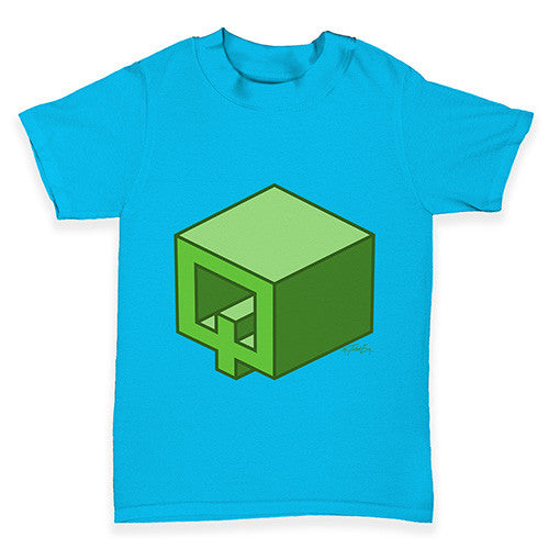 3D Alphabet Letter Q Baby Toddler T-Shirt