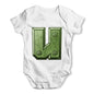 Iron Letter U Baby Grow Bodysuit