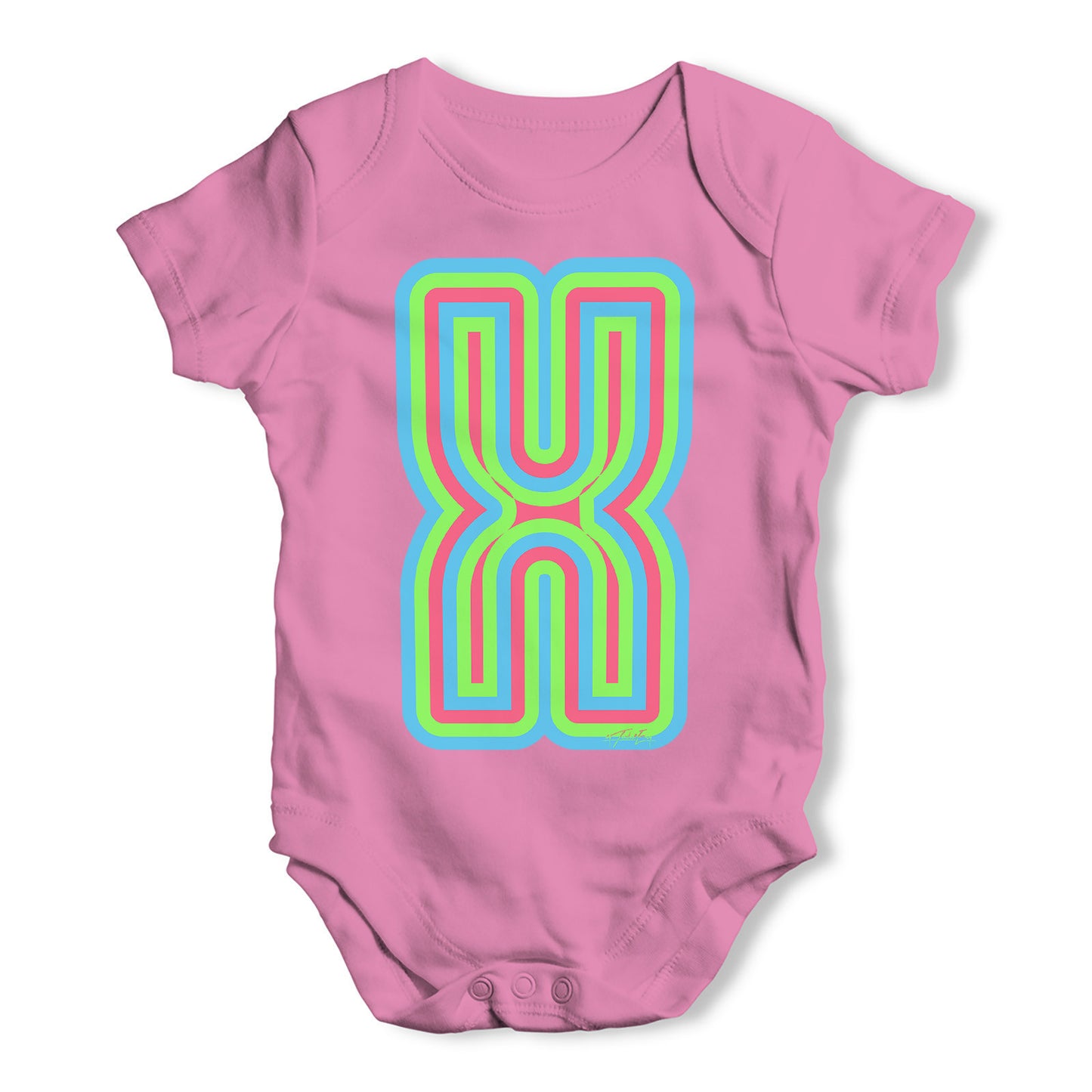 Alphabet Letter X Baby Grow Bodysuit