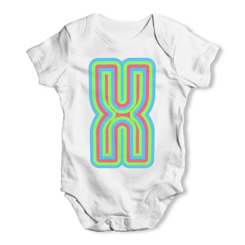 Alphabet Letter X Baby Grow Bodysuit