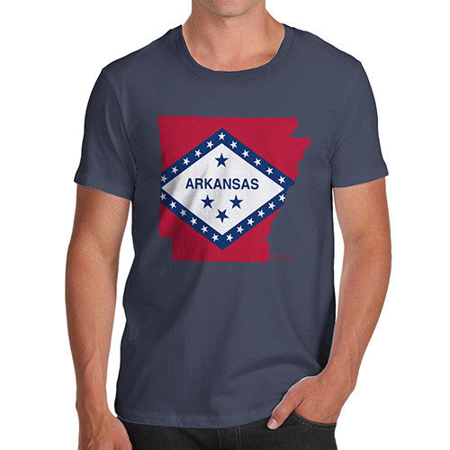 Men's USA States and Flags Arkansas T-Shirt