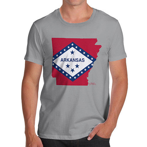 Men's USA States and Flags Arkansas T-Shirt