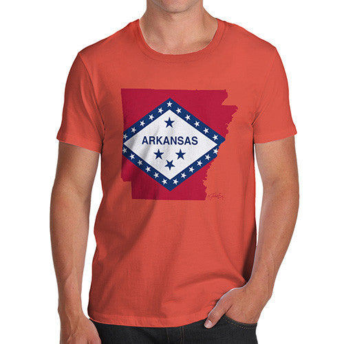 Men's USA States and Flags Arkansas T-Shirt