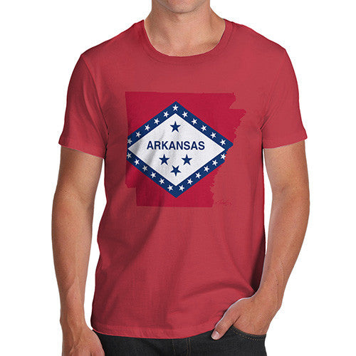 Men's USA States and Flags Arkansas T-Shirt