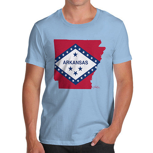 Men's USA States and Flags Arkansas T-Shirt