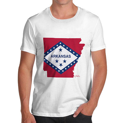 Men's USA States and Flags Arkansas T-Shirt