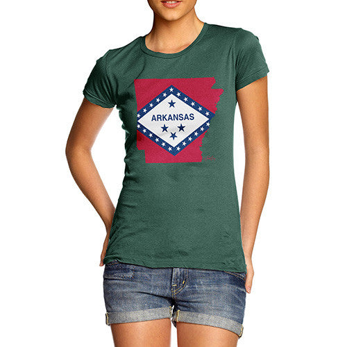 Women's USA States and Flags Arkansas T-Shirt