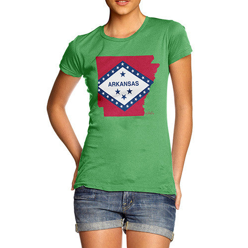 Women's USA States and Flags Arkansas T-Shirt