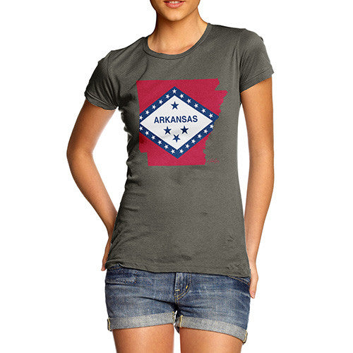 Women's USA States and Flags Arkansas T-Shirt