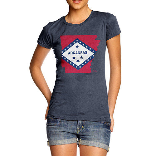 Women's USA States and Flags Arkansas T-Shirt