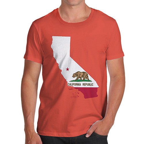 Men's USA States and Flags California T-Shirt