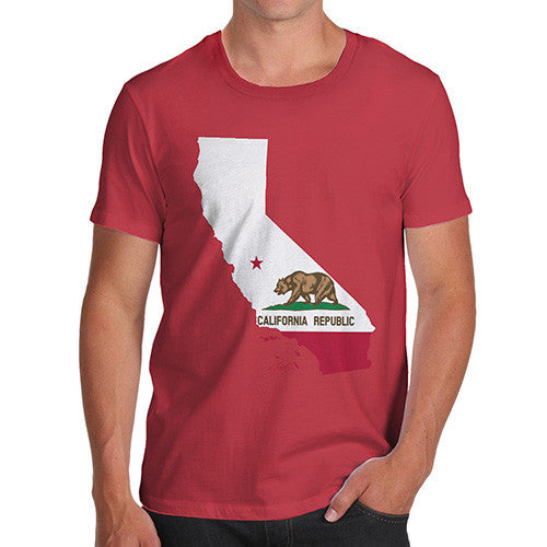 Men's USA States and Flags California T-Shirt