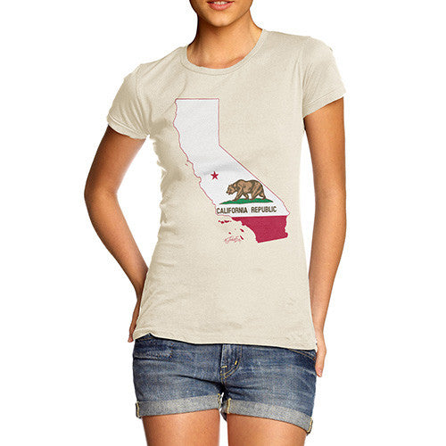 Women's USA States and Flags California T-Shirt