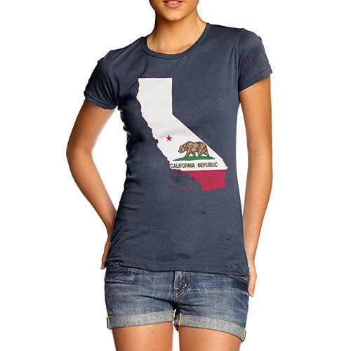 Women's USA States and Flags California T-Shirt