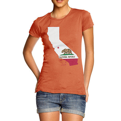 Women's USA States and Flags California T-Shirt