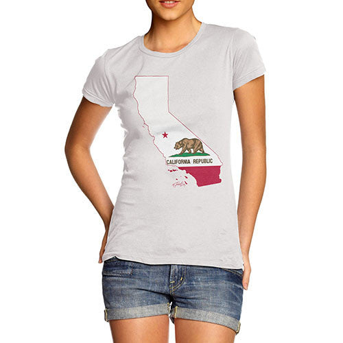 Women's USA States and Flags California T-Shirt