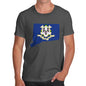 Men's USA States and Flags Connecticut  T-Shirt