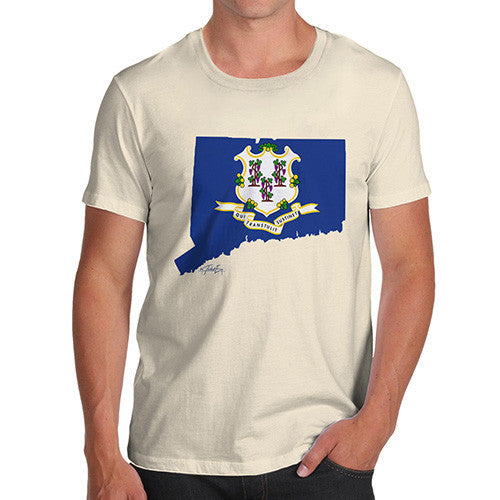 Men's USA States and Flags Connecticut  T-Shirt