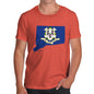 Men's USA States and Flags Connecticut  T-Shirt