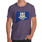 Men's USA States and Flags Connecticut  T-Shirt