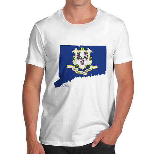 Men's USA States and Flags Connecticut  T-Shirt