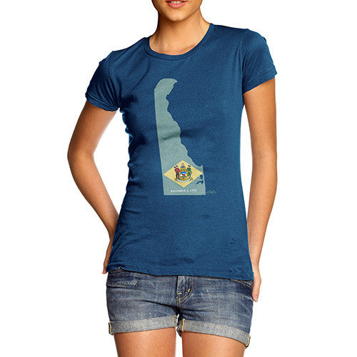 Women's USA States and Flags Delaware T-Shirt